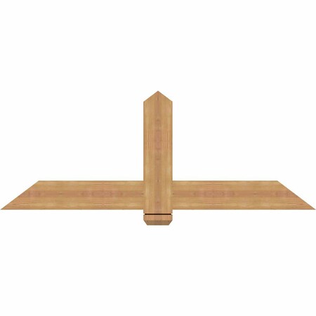 Ekena Millwork Eugene Smooth Timber Gable Bracket, Western Red Cedar, 60"W x 22"H x 1 1/2"D x 5 1/2"F, 9/12 Pitch GBW060X22X0206EUG00SWR